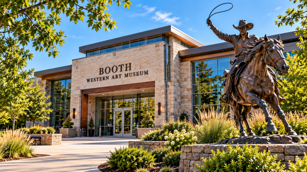 Booth Western Art Museum in Cartersville, Georgia, featuring the museum exterior and Western sculpture.
