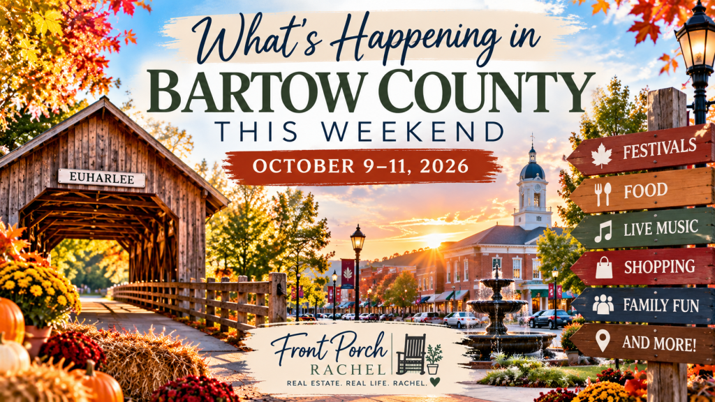 Fall weekend events in Bartow County, Georgia, October 9–11, 2026, featuring Euharlee, downtown Cartersville and local fall activities.